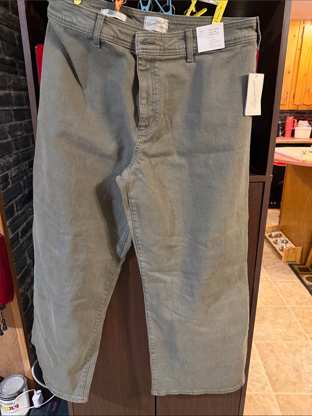 NWT Universal Thread Woman’s Olive green sailor wide leg pants
